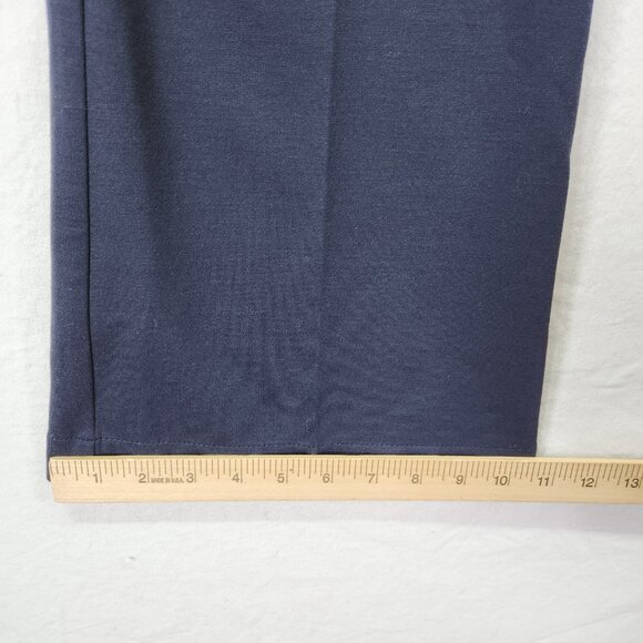 Theory Dress Pants Womens 10 Flared Leg Blue Chino Stretch Low Rise - Picture 9 of 14